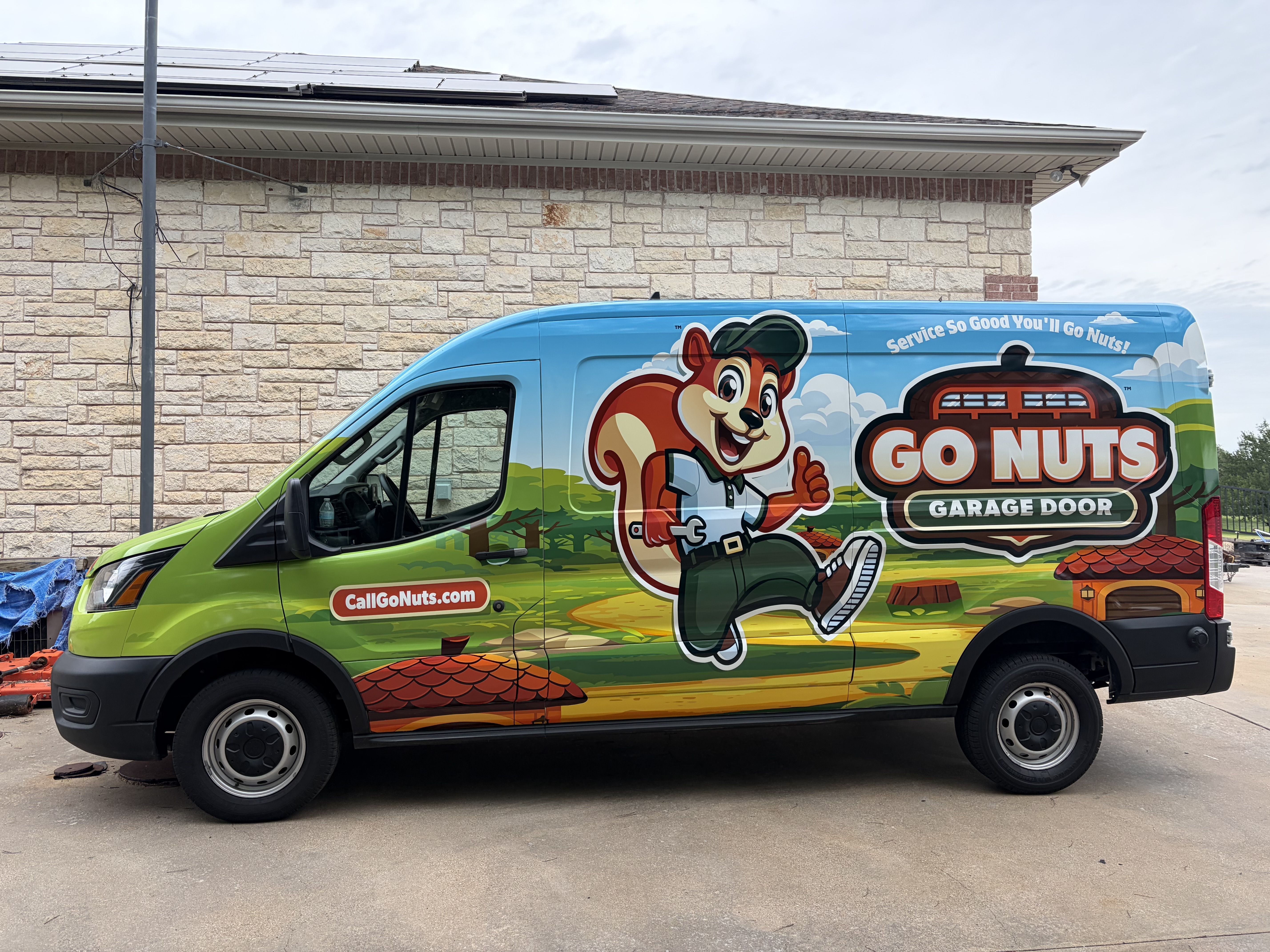Go Nuts Garage Door branded service van ready to serve Granbury, TX